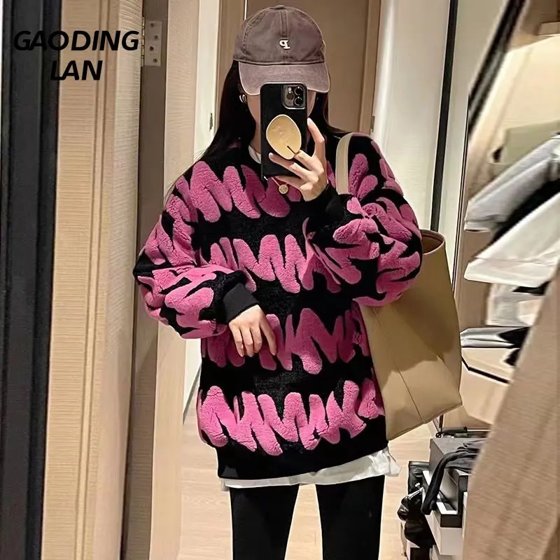 Autumn Winter Loose Pullover Round Neck Women Sweater Letter Embroidery Large Size Long Sleeve Thick Out Wear Female Knitted Top
Autumn Winter Loose Pullover Round Neck Women Sweater Letter Embroidery Large Size Long Sleeve Thick Out Wear Female Knitted Top