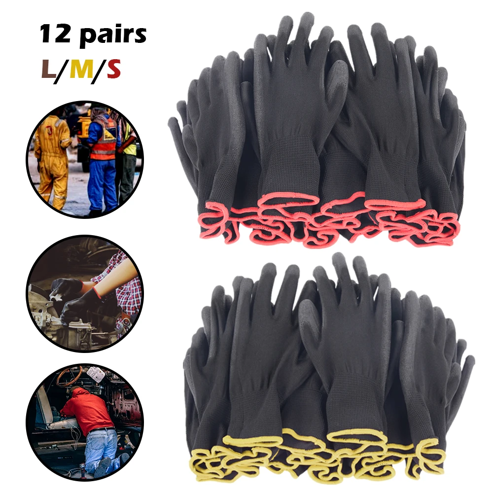 

Nitrile safety coated work gloves PU and palm coated gloves safety gloves are suitable for construction and maintenance vehicles