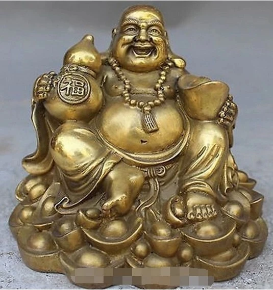YM 317 6 "Chinese feng-shui wealth YuanBao brass bronze happy smile Maitreya Buddha statue
YM 317 6 "Chinese feng-shui wealth YuanBao brass bronze happy smile Maitreya Buddha statue