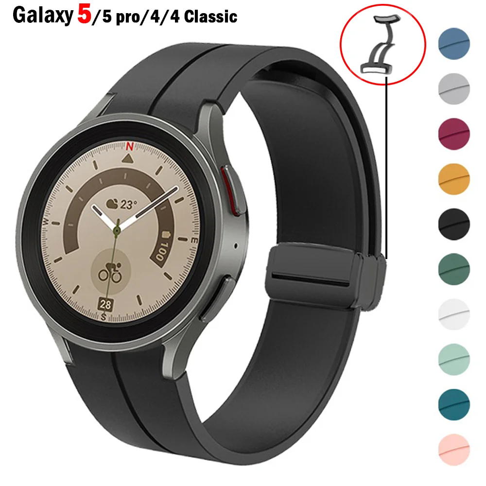 Ремешок силиконовый для Samsung Galaxy Watch 5/5 Pro, оригинальный браслет 45 мм с магнитной застежкой, классический браслет для Galaxy Watch 4/4 44 мм 40 мм 42 мм 46 ...
Ремешок силиконовый для Samsung Galaxy Watch 5/5 Pro, оригинальный браслет 45 мм с магнитной застежкой, классический браслет для Galaxy Watch 4/4 44 мм 40 мм 42 мм 46 ...