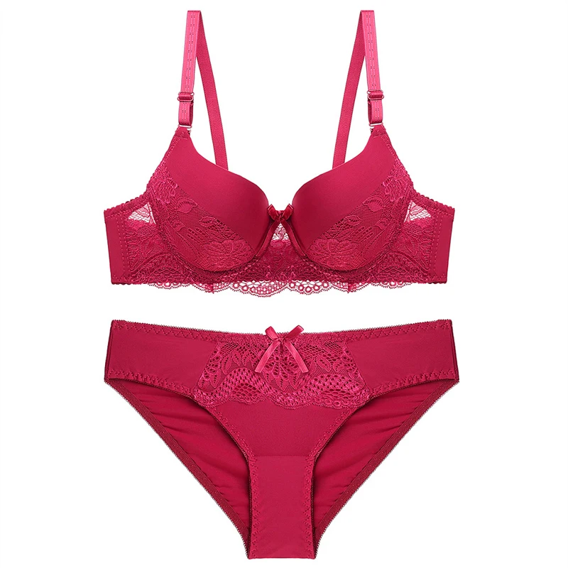 Embroidery Lace Push Up Women Bra Brief Set BC 3/4 Cup Flowers Young Lady Bow Bra Set Sexy Brassiere Underwear Set
Embroidery Lace Push Up Women Bra Brief Set BC 3/4 Cup Flowers Young Lady Bow Bra Set Sexy Brassiere Underwear Set