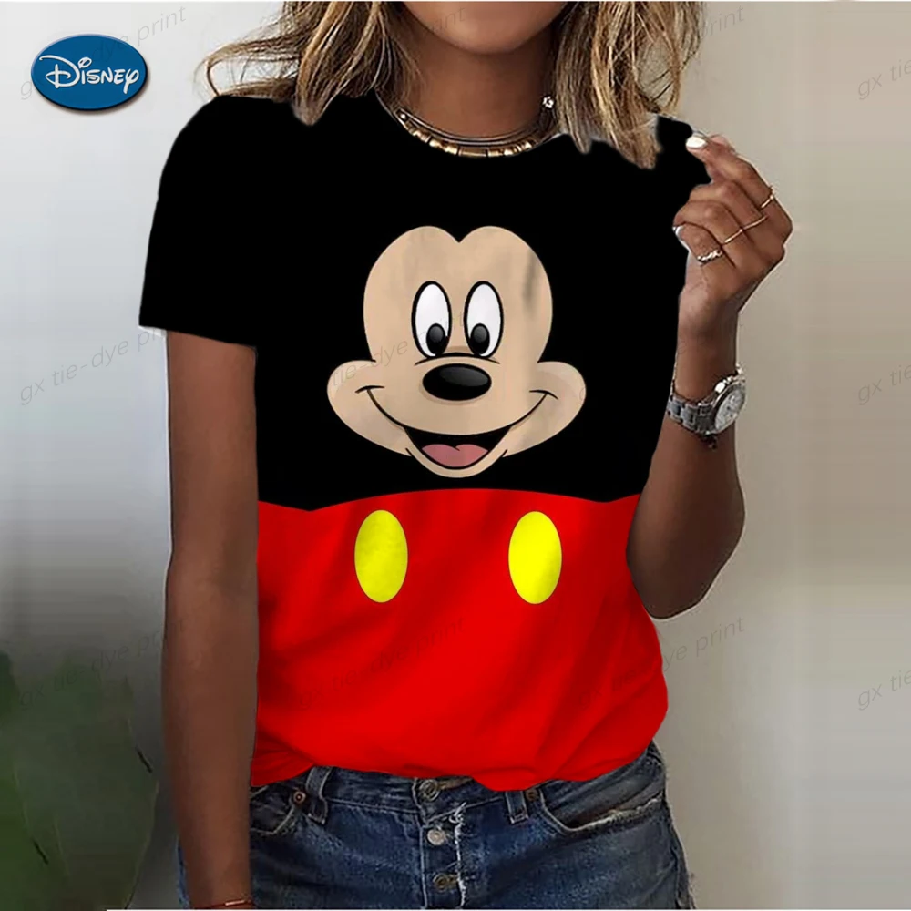 Disney Mickey Mouse women's T-shirt Summer female cartoon print O-neck short sleeve lady bottoming shirt Tracksuit loose clothin
Disney Mickey Mouse women's T-shirt Summer female cartoon print O-neck short sleeve lady bottoming shirt Tracksuit loose clothin
