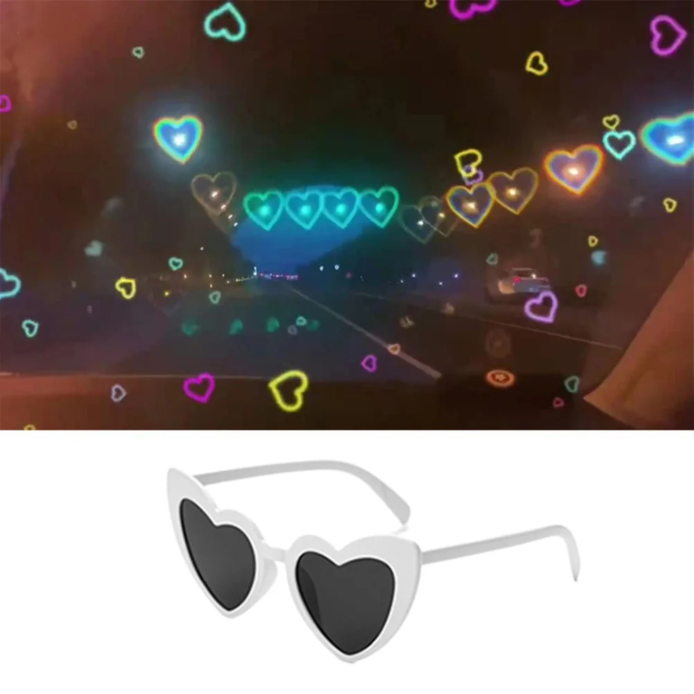Women Fashion Heart Shaped Effects Glasses Watch The Lights Change To Heart Shape At Night Diffraction Glasses Female Sunglasses
Women Fashion Heart Shaped Effects Glasses Watch The Lights Change To Heart Shape At Night Diffraction Glasses Female Sunglasses