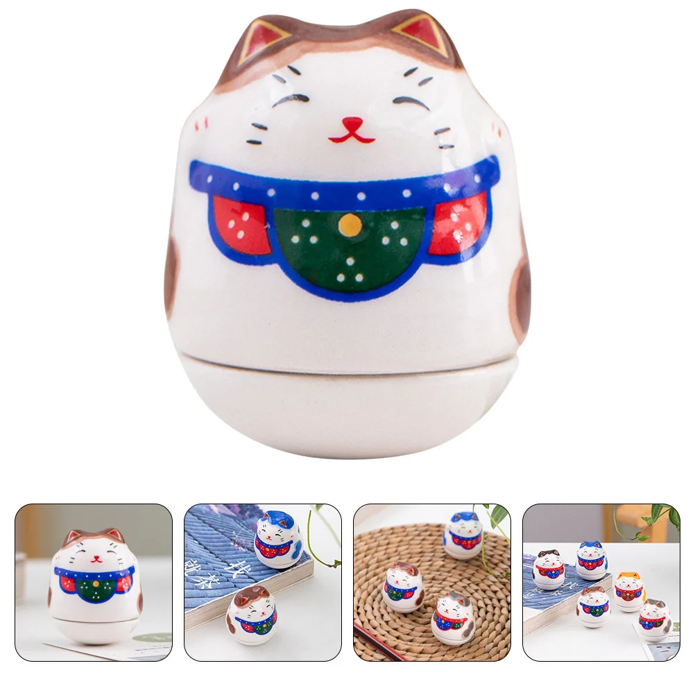 Cat Fortune Toy Figurine Statue Lucky Tumbler Neko Maneki Decor Luck Ornament Wealth Japanese Wobble Figureceramic Animal
Cat Fortune Toy Figurine Statue Lucky Tumbler Neko Maneki Decor Luck Ornament Wealth Japanese Wobble Figureceramic Animal