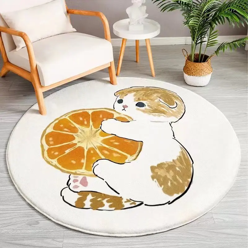 Home Cartoon Style Cashmere-like round Carpet Living Room Carpet Bedroom Whole Carpet Mat
Home Cartoon Style Cashmere-like round Carpet Living Room Carpet Bedroom Whole Carpet Mat