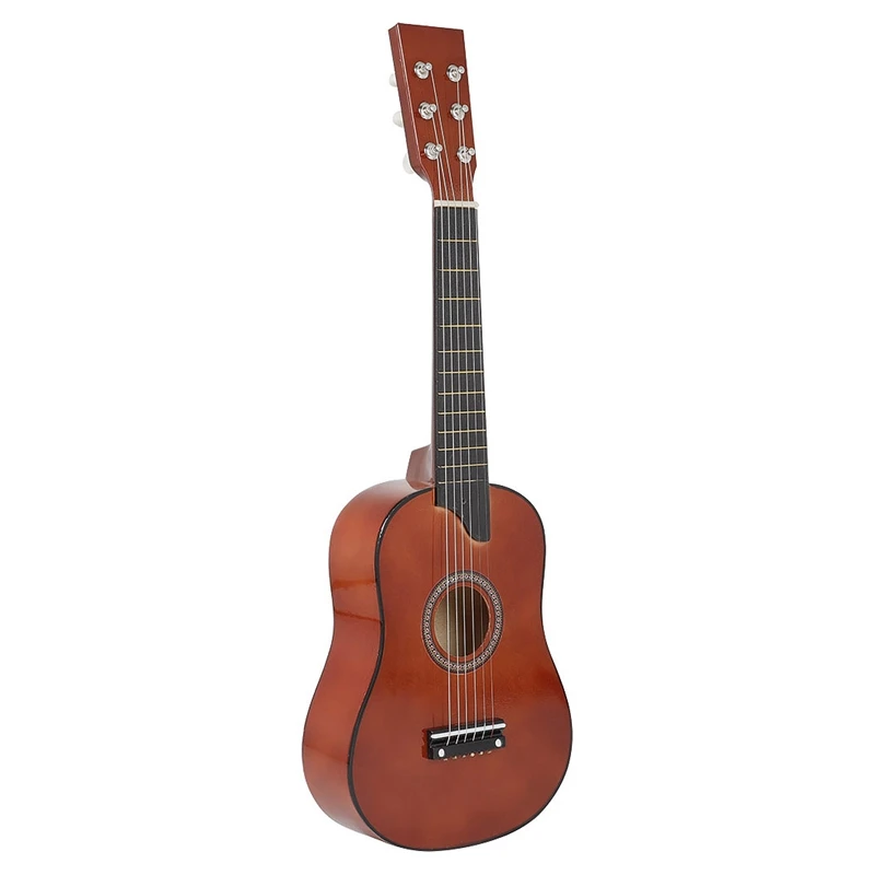 

25Inch Mini Small Guitar Basswood 6 Strings Acoustic Guitar With Pick Strings For Beginner Children Kids Gift