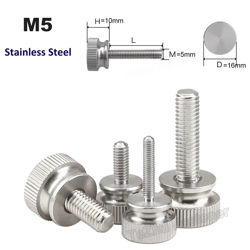 1/2/3/5Pcs Thumb Screw Stainless Steel M5 Knurled Arc Step Hand Tighten Screw Nails Adjusting Locating Bolt Fastener Case for Pc
1/2/3/5Pcs Thumb Screw Stainless Steel M5 Knurled Arc Step Hand Tighten Screw Nails Adjusting Locating Bolt Fastener Case for Pc