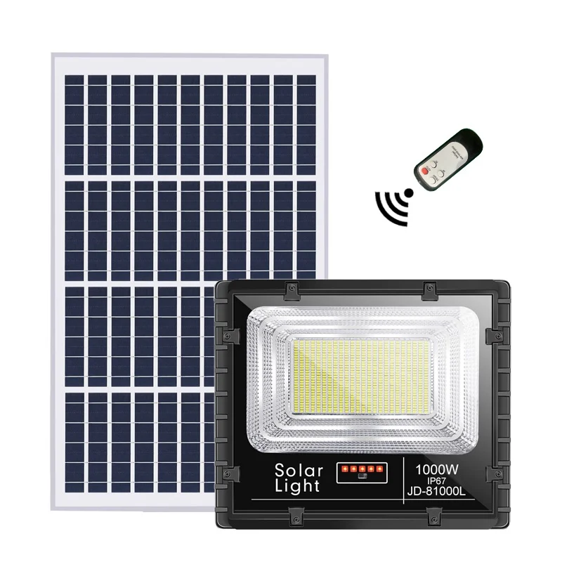 

Solar Power Outdoor Lamp Remote Ip65 Waterproof 100w 200w 300w 500w 1000W Led Solar Flood Light