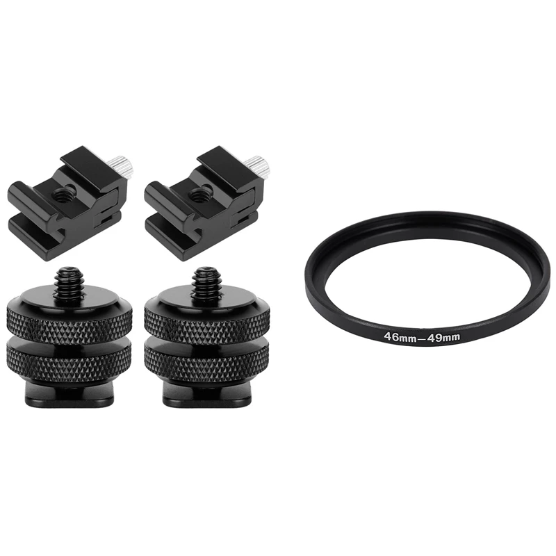 Self-Repairing Cameras 46 Mm To 49 Mm In Step Up Filter Adapter With 4 Pack Hot Shoe Cold Shoe Mount Adapter 1/4 Inch
Self-Repairing Cameras 46 Mm To 49 Mm In Step Up Filter Adapter With 4 Pack Hot Shoe Cold Shoe Mount Adapter 1/4 Inch