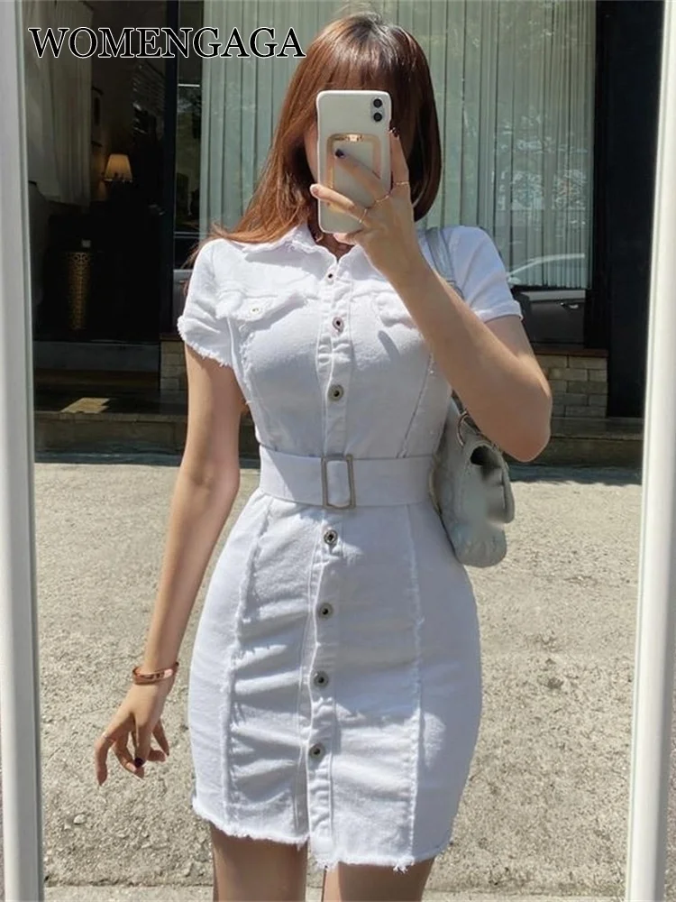 Korea 2021 Summer New elastic White Slim Buttons Belt Hot Sexy Mini T Shirt Party Dress Elegant Women Denim Dresses Vintage 7MOZ
Korea 2021 Summer New elastic White Slim Buttons Belt Hot Sexy Mini T Shirt Party Dress Elegant Women Denim Dresses Vintage 7MOZ
