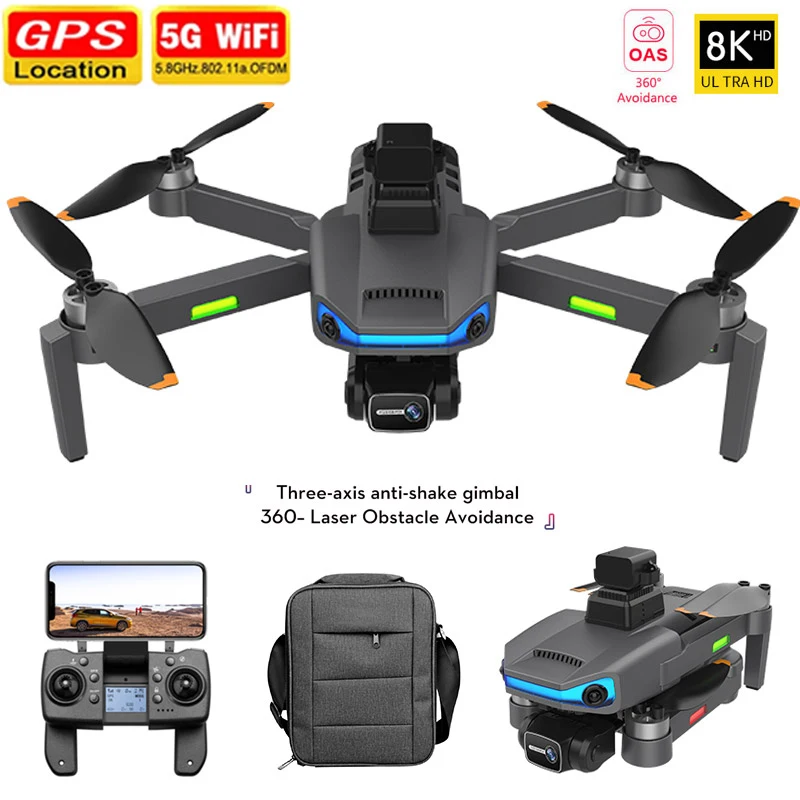 AE3 Pro Max GPS Drone 8K Profesional Dual Camera 6Axis EIS Gimbal 5G Wifi FPV Helicoptero Distance 1500M Folding RC Quadcopter
AE3 Pro Max GPS Drone 8K Profesional Dual Camera 6Axis EIS Gimbal 5G Wifi FPV Helicoptero Distance 1500M Folding RC Quadcopter