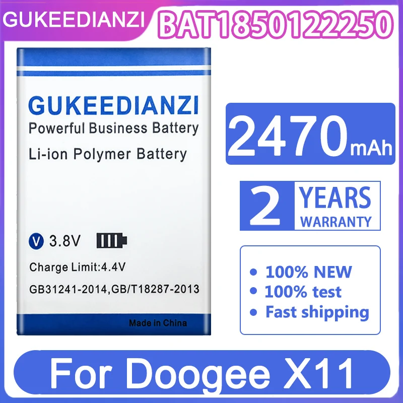 For Doogee X11 Battery 2470mAh Mobile Phone Replacement Batteria Batterie BAT1850122250 For Doogee X 11 Batteria + Tracking
For Doogee X11 Battery 2470mAh Mobile Phone Replacement Batteria Batterie BAT1850122250 For Doogee X 11 Batteria + Tracking