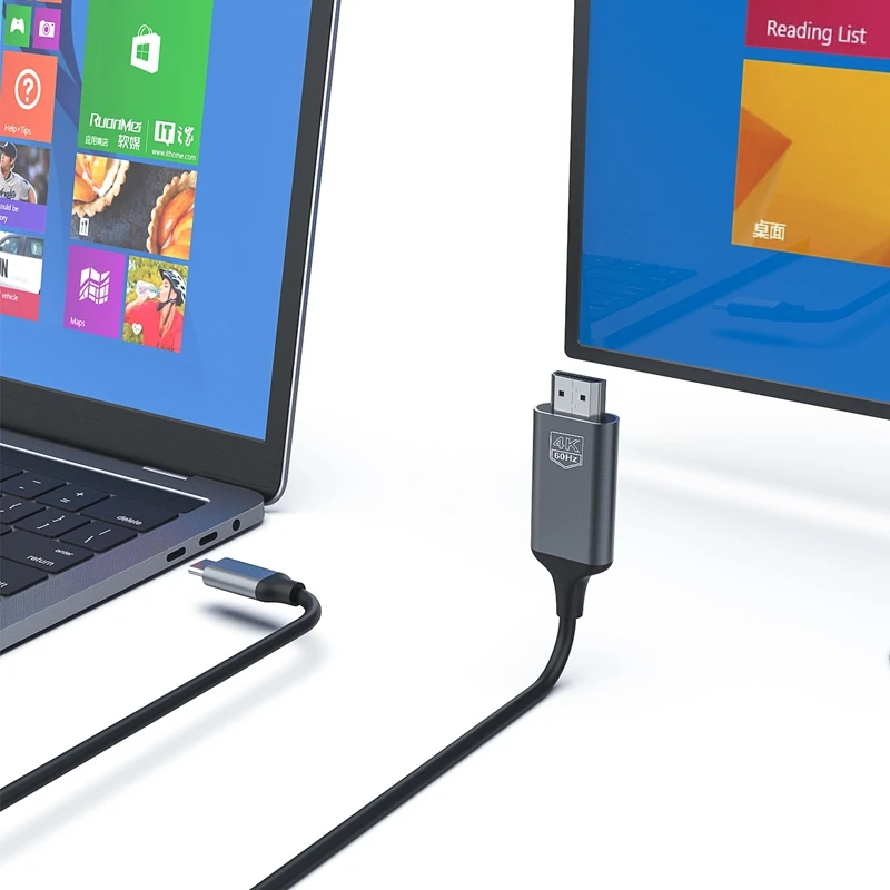 Адаптер с USB C на HDMI-совместимый кабель 4K @ 60 Гц Тип C HDMI-совместимый HD видеокабель 1,8 м для ноутбука проектора ТВ ПК
Адаптер с USB C на HDMI-совместимый кабель 4K @ 60 Гц Тип C HDMI-совместимый HD видеокабель 1,8 м для ноутбука проектора ТВ ПК