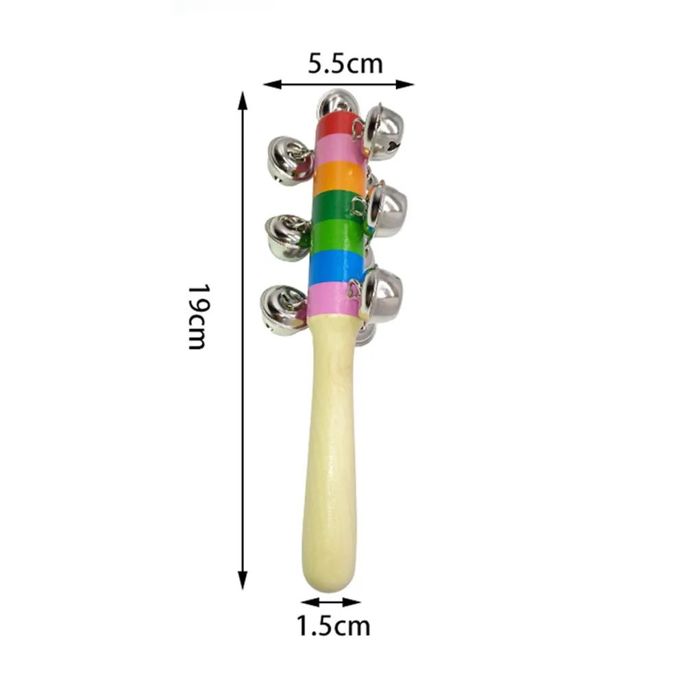 Jingle Handbell Rainbow Rattle KIds Rattle Toys Percussion Puzzle Wooden 19cm/7.5inch Baby Rattle Handbells Toy
Jingle Handbell Rainbow Rattle KIds Rattle Toys Percussion Puzzle Wooden 19cm/7.5inch Baby Rattle Handbells Toy
