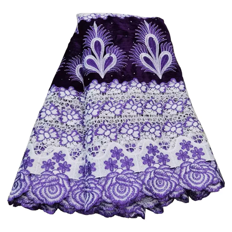 Latest High Quality Embroidery Guipure Fabric with Velvet Nigerian Cord lace with stones Fabric For Wedding Dress NN931
Latest High Quality Embroidery Guipure Fabric with Velvet Nigerian Cord lace with stones Fabric For Wedding Dress NN931