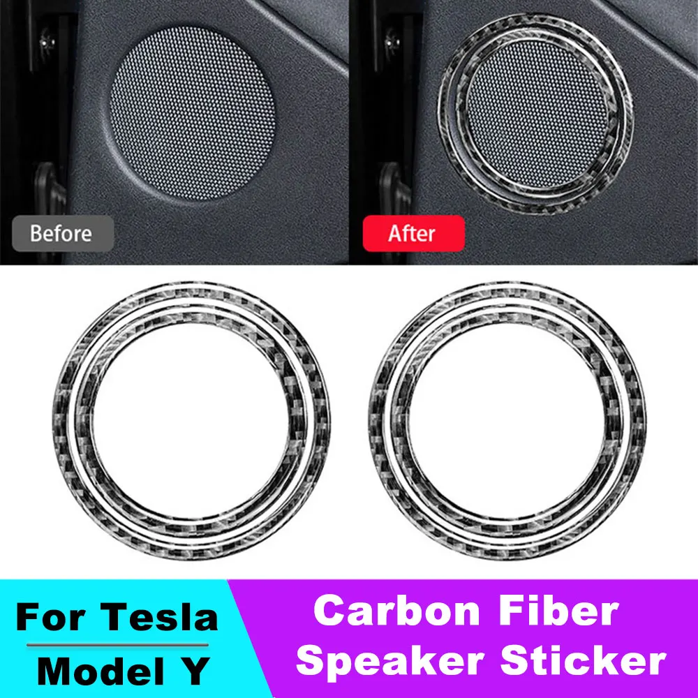 For Tesla Model Y Carbon fiber Car Door Stereo Speaker Audio Sound Frame Ring Decor Cover Trim Accessories
For Tesla Model Y Carbon fiber Car Door Stereo Speaker Audio Sound Frame Ring Decor Cover Trim Accessories