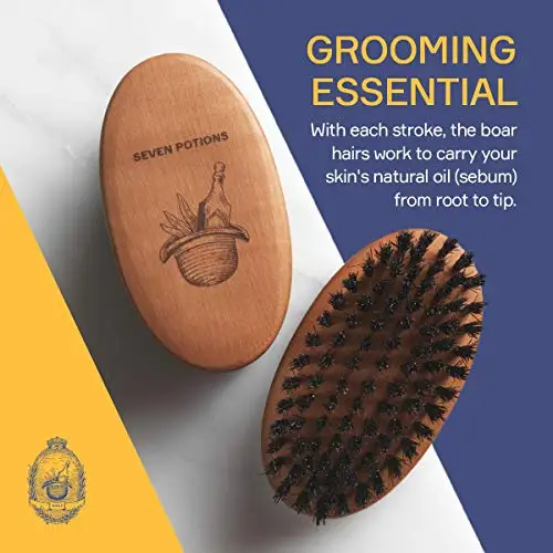Beard Brush For Men With 100% First Cut Boar Bristles. Made in Pear Wood With Firm Bristles To Tame and Soften Your Facial Hair
Beard Brush For Men With 100% First Cut Boar Bristles. Made in Pear Wood With Firm Bristles To Tame and Soften Your Facial Hair