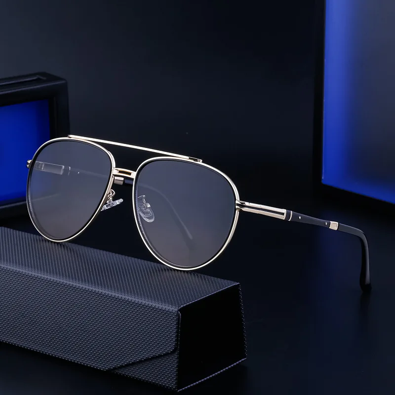 

Мужские солнцезащитные очки в винтажном стиле, Овальные Солнцезащитные очки в металлической оправе, с защитой от ультрафиолета, для вождения, 2023