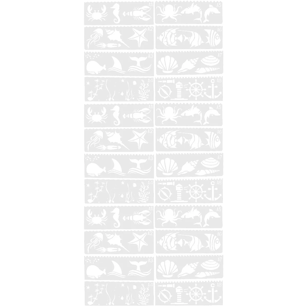 18 Sets Reusable Sea Creatures Stencil Hollow Ocean Series Template Painting Tool
18 Sets Reusable Sea Creatures Stencil Hollow Ocean Series Template Painting Tool
