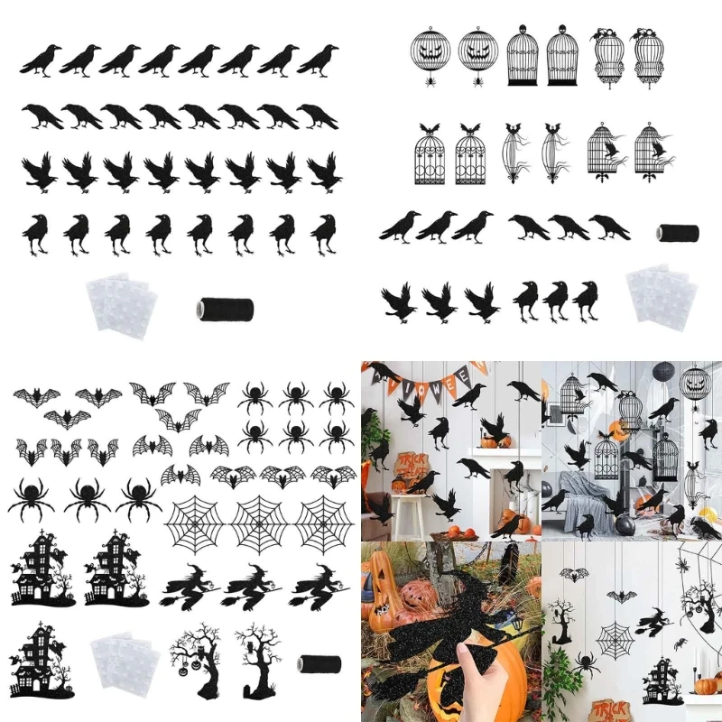 1set Halloween Hanging Decoration Halloween Ceiling Swirls Decorations Crow, Bird Cage, Witch, Spiders Hanging Decors
1set Halloween Hanging Decoration Halloween Ceiling Swirls Decorations Crow, Bird Cage, Witch, Spiders Hanging Decors