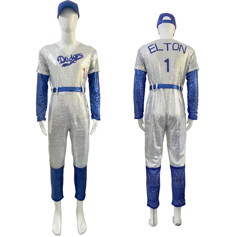 Elton John Costume Baseball Uniform Jumpsuit with Cap Hat Belt Halloween Carnival Fancy Party Adults Cosplay Bodysuit
Elton John Costume Baseball Uniform Jumpsuit with Cap Hat Belt Halloween Carnival Fancy Party Adults Cosplay Bodysuit