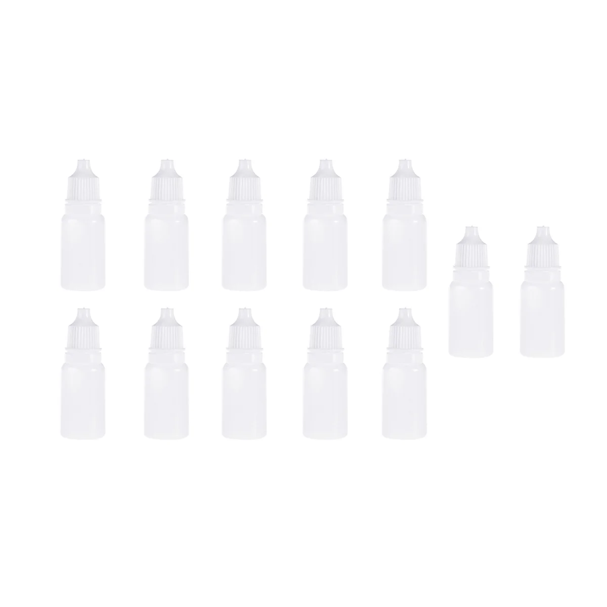 

12Pcs Mini Plastic Bottles 10ml Squeezable Dropper Bottles Empty Eye Drop Bottles Eye Dripper for Eyewash ( White )