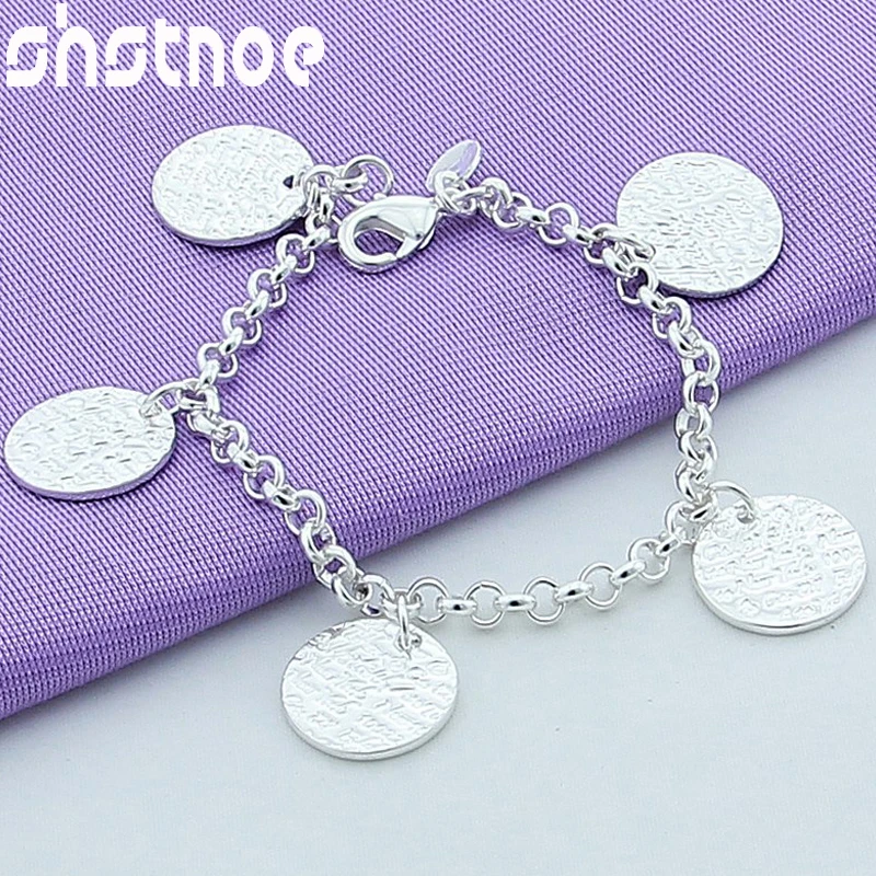 925 Sterling Silver Five Round Grain Bracelet Chain For Women Party Engagement Wedding Birthday Gift Fashion Charm Jewelry
925 Sterling Silver Five Round Grain Bracelet Chain For Women Party Engagement Wedding Birthday Gift Fashion Charm Jewelry