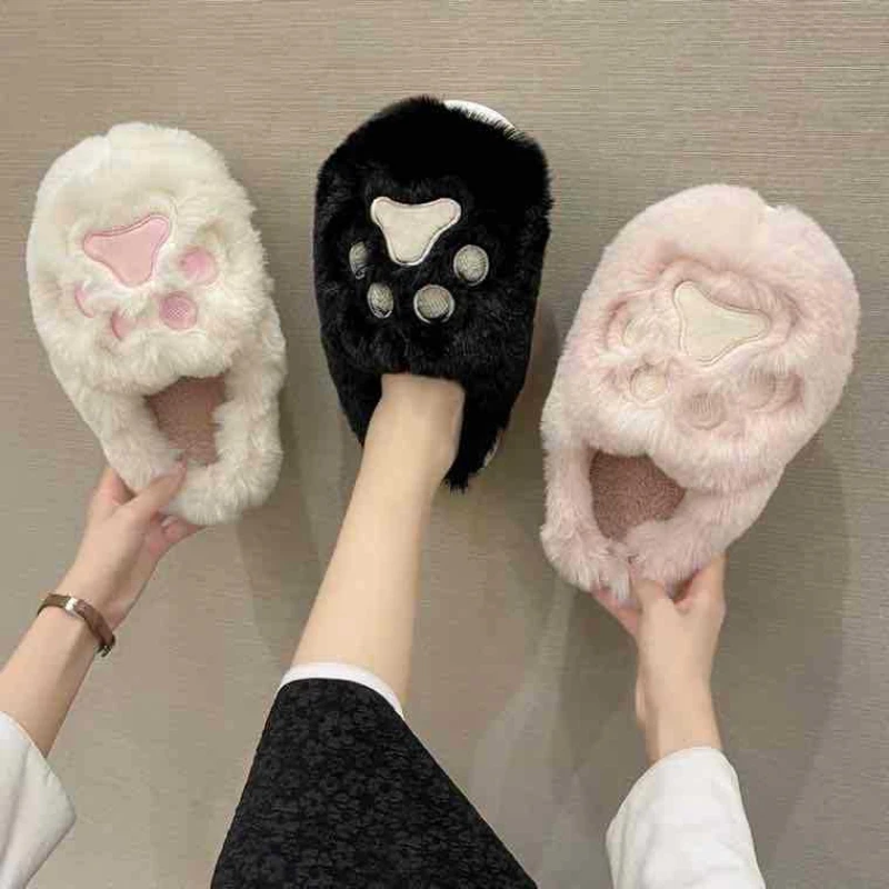 Slippers Women Winter 2022 New Half Pack Cute Cat Paw Cotton Slippers Women Sweet Plush Slippers for Home Pantuflas De Mujer
Slippers Women Winter 2022 New Half Pack Cute Cat Paw Cotton Slippers Women Sweet Plush Slippers for Home Pantuflas De Mujer