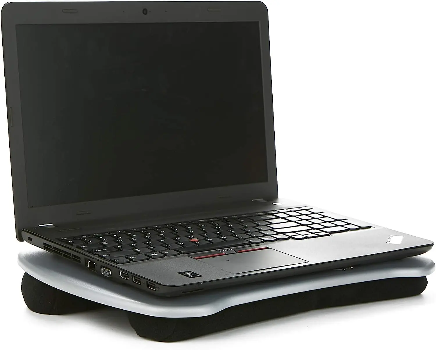 

LPTPDSK-GRY Mesa portátil com alça monitor suporte de colo para laptop almofada integrada para conforto 32 cm P x 43 cm L