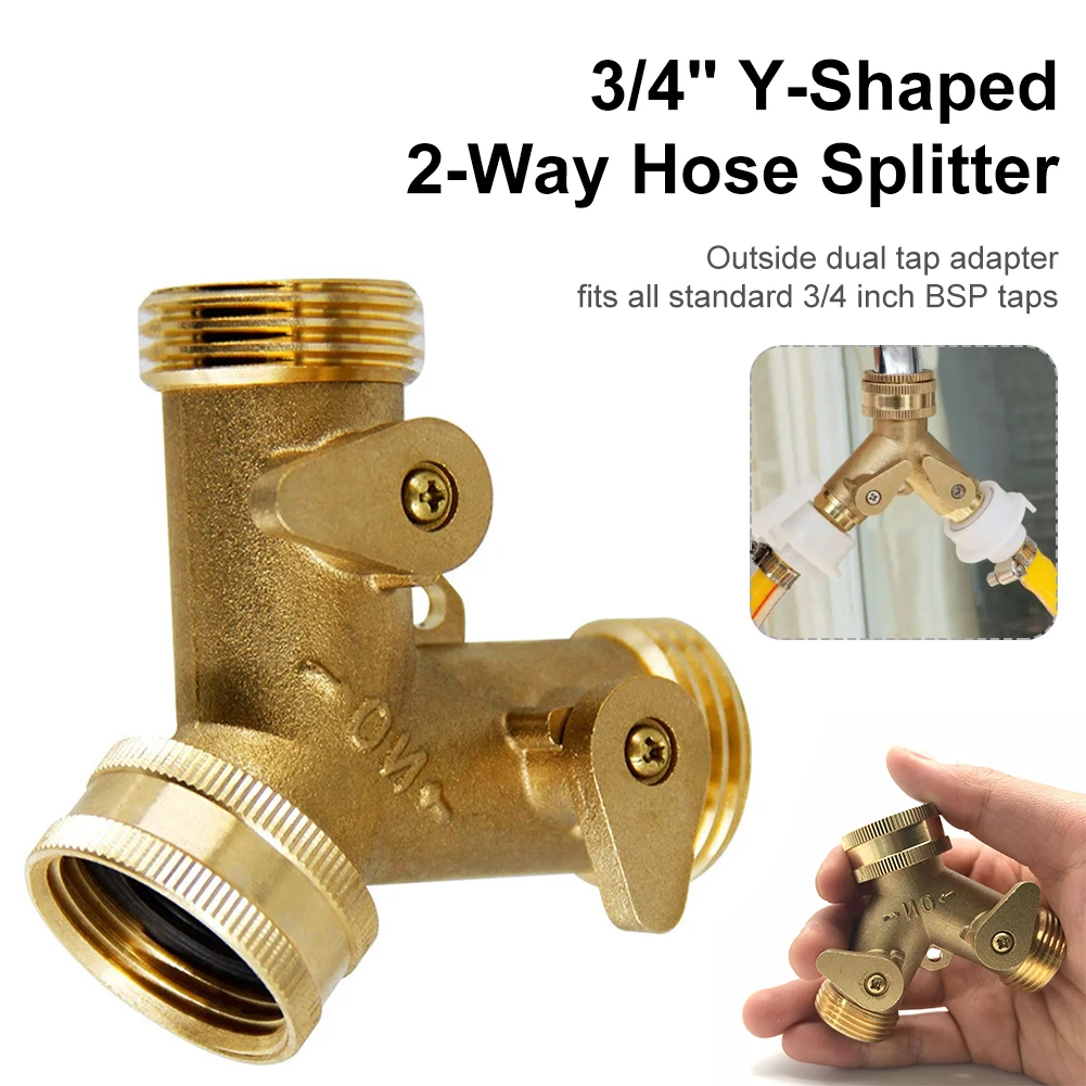 3/4'' Female Thread Y-Shaped Quick Connector 2-Way Hose Splitter Garden Irrigation Water Splitters Faucet Adapter Lawn Watering
3/4'' Female Thread Y-Shaped Quick Connector 2-Way Hose Splitter Garden Irrigation Water Splitters Faucet Adapter Lawn Watering