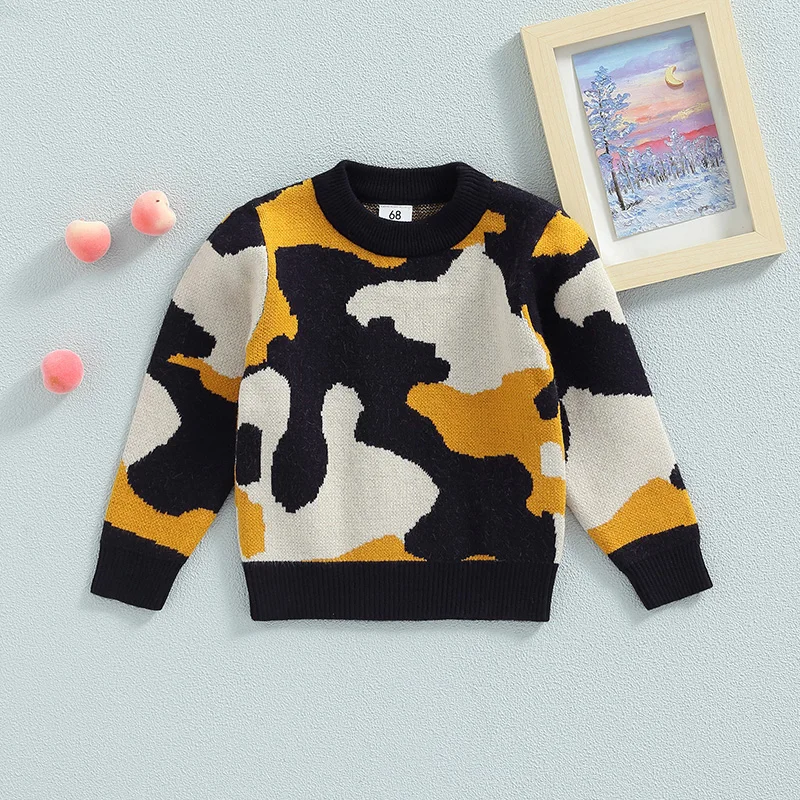 Baby Boys Sweater, Long Sleeve Crew Neck Contrast Color Spring Fall Pullover Tops for Casual Daily, 0-24Months
Baby Boys Sweater, Long Sleeve Crew Neck Contrast Color Spring Fall Pullover Tops for Casual Daily, 0-24Months
