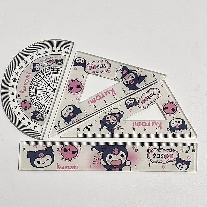Kawaii Ruler Sanrios Cartoon Cute Kuromi Pochacco Acrylic Ruler Triangle Ruler Round Ruler Drawing Tool Stationery Gift for Kids
Kawaii Ruler Sanrios Cartoon Cute Kuromi Pochacco Acrylic Ruler Triangle Ruler Round Ruler Drawing Tool Stationery Gift for Kids