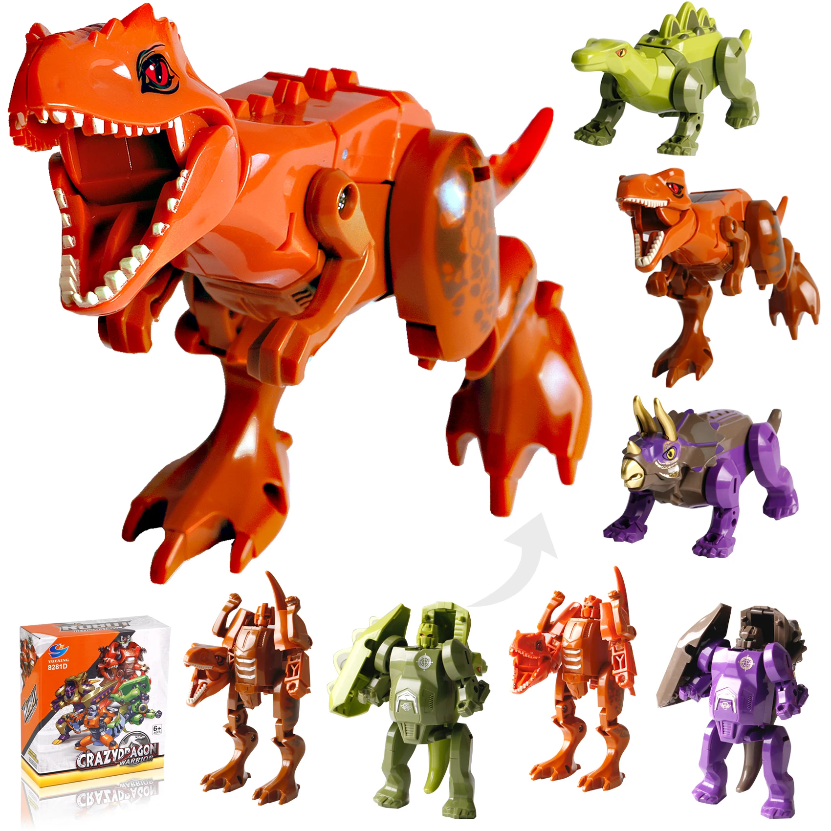 4PCS/Set Jurassic World Deformation Dinosaur Park Tyrannosaurus Rex Triceratops Stegosaurus Animal Children Toys Figure Gifts
4PCS/Set Jurassic World Deformation Dinosaur Park Tyrannosaurus Rex Triceratops Stegosaurus Animal Children Toys Figure Gifts