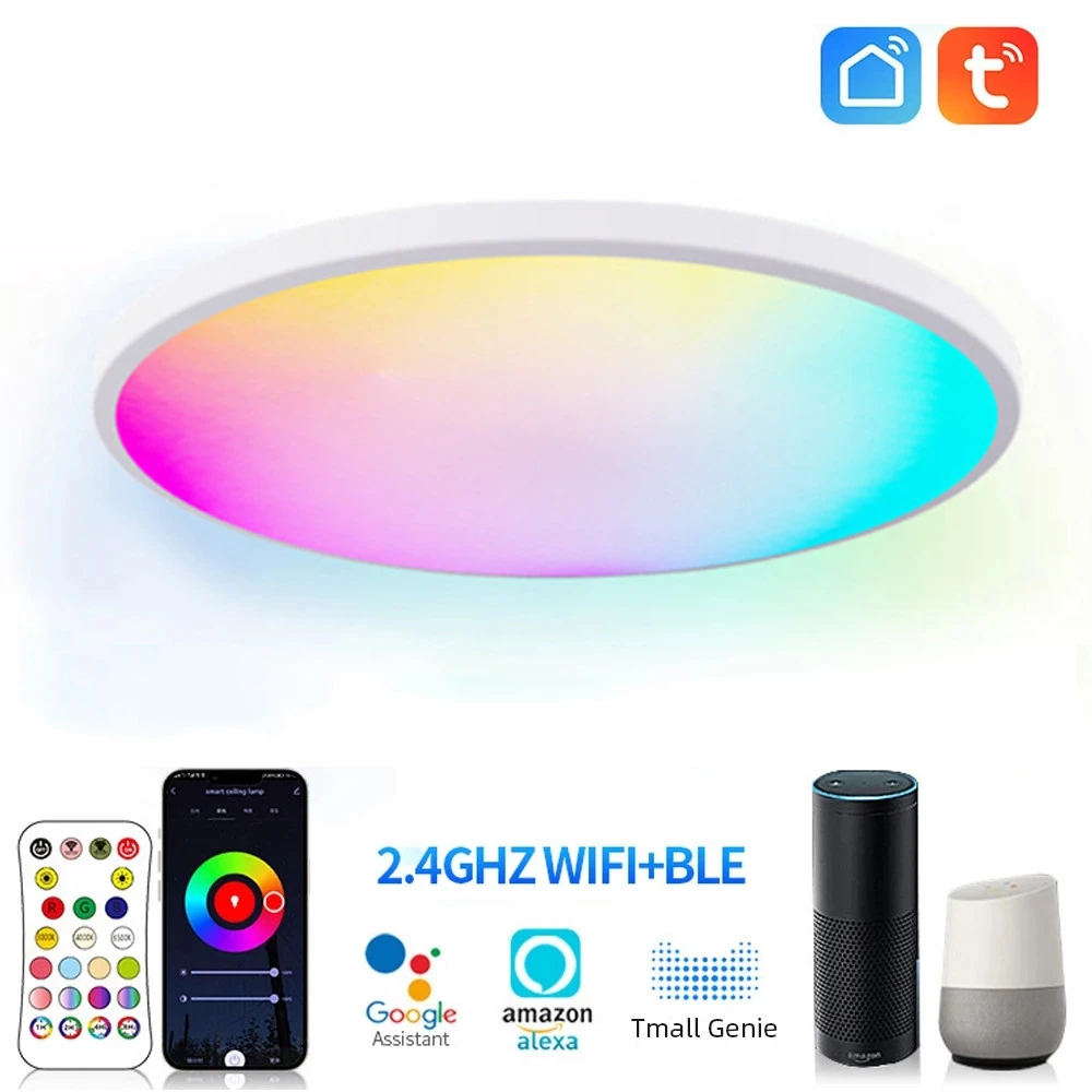 APP Ceiling Light RGBCW Dimmable Ceiling Lights with Remote Control AC110-240V Home Bluetooth Speaker Ambient Lamps
APP Ceiling Light RGBCW Dimmable Ceiling Lights with Remote Control AC110-240V Home Bluetooth Speaker Ambient Lamps
