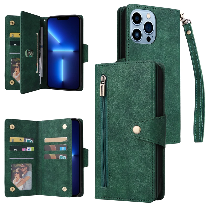 New Zipper Wallet Phone Case For iPhone 13 Pro Max 12 13 Mini 11 Pro 10 X SE 2020 XR XS Max 6 6s 7 8 Plus Flip PU Leather Cover
New Zipper Wallet Phone Case For iPhone 13 Pro Max 12 13 Mini 11 Pro 10 X SE 2020 XR XS Max 6 6s 7 8 Plus Flip PU Leather Cover