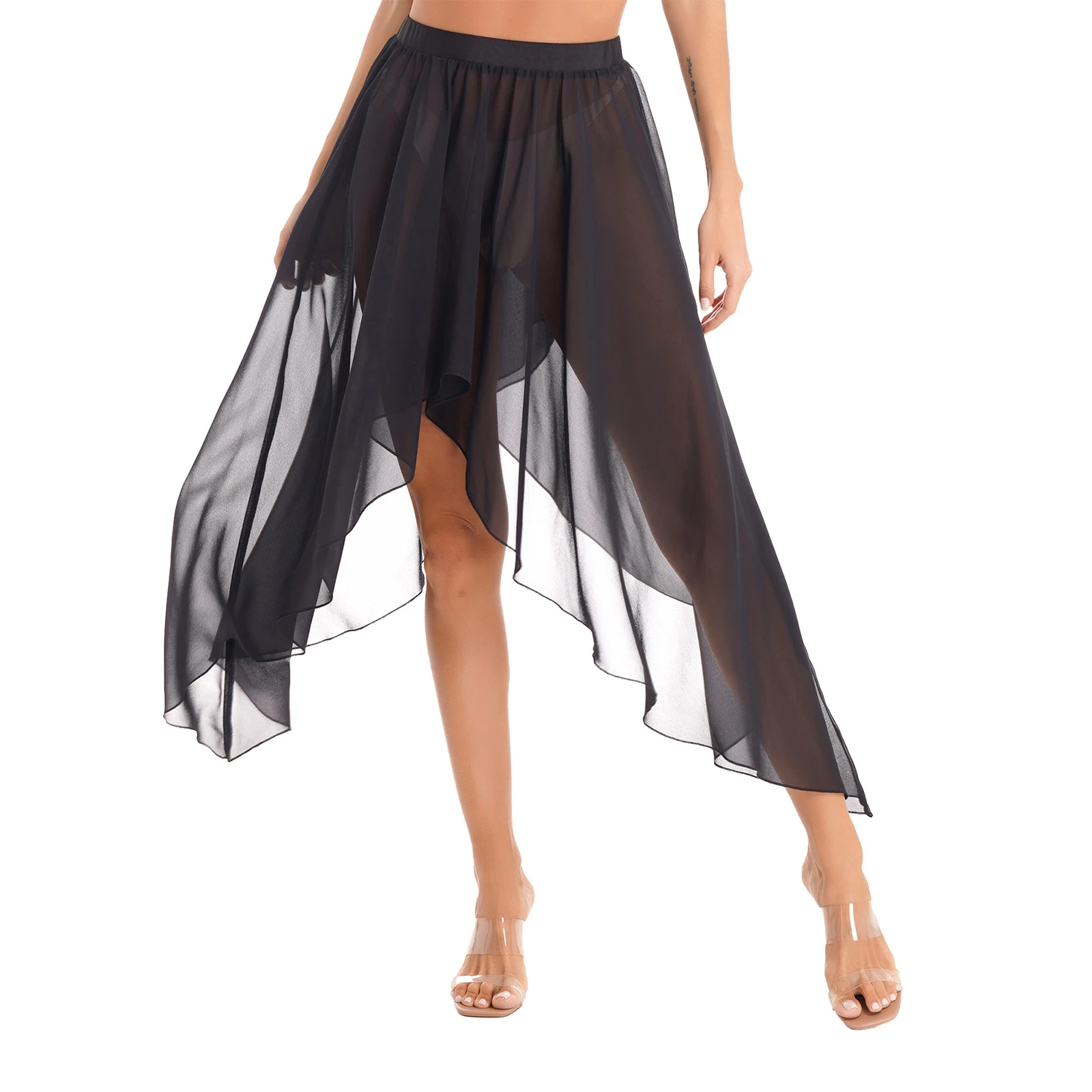 Womens Belly Dance Skirt Chiffon Semi See Through Solid Color Skirts Oriental Bellydance Dancewear Stage Performance Costume
Womens Belly Dance Skirt Chiffon Semi See Through Solid Color Skirts Oriental Bellydance Dancewear Stage Performance Costume