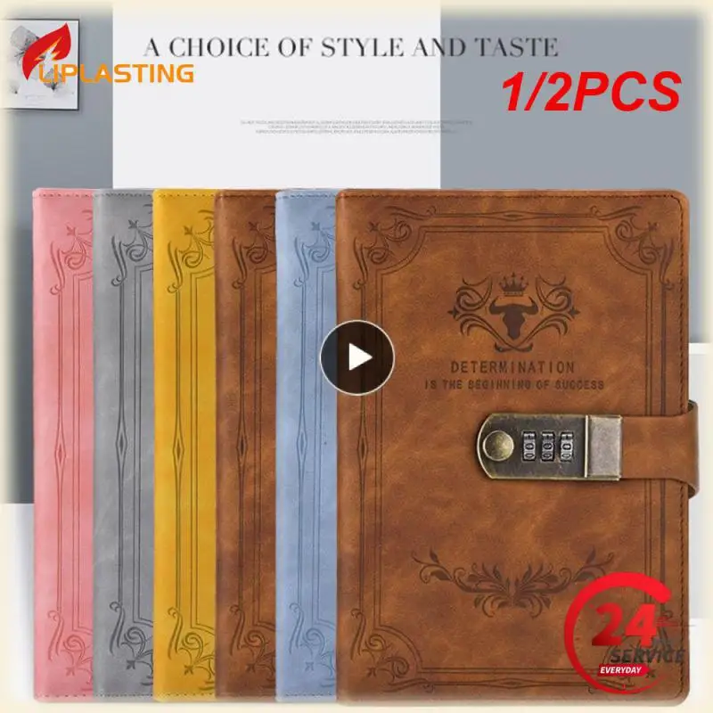 1/2PCS Leather Retro Password Notebook With Lock Journals Thicken Hand Ledger Handbook Student Notepad Diary Binder Stationery
1/2PCS Leather Retro Password Notebook With Lock Journals Thicken Hand Ledger Handbook Student Notepad Diary Binder Stationery