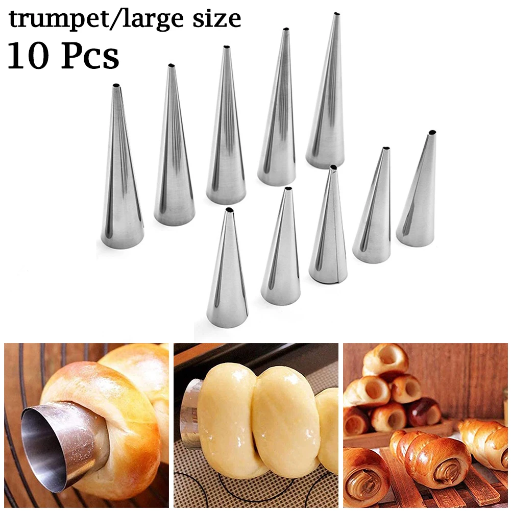 10PCS DIY Croissants Molds Stainless Steel Baking Pastry Cones Shape Cake Bread Mold Pastry Baking Mold Party Kitchen Tool
10PCS DIY Croissants Molds Stainless Steel Baking Pastry Cones Shape Cake Bread Mold Pastry Baking Mold Party Kitchen Tool