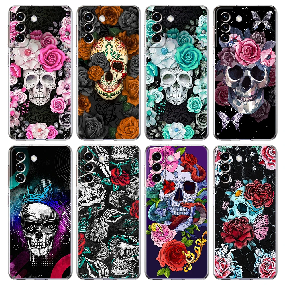 Floral Sugar Skull Phone Case Cover for Samsung Galaxy S22 S21 S20 Ultra S21 S20 FE S22 S21 S20 S10 S9 Transparent Soft Shell
Floral Sugar Skull Phone Case Cover for Samsung Galaxy S22 S21 S20 Ultra S21 S20 FE S22 S21 S20 S10 S9 Transparent Soft Shell