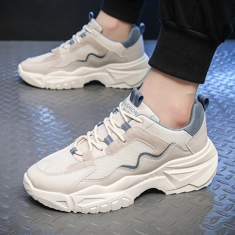 Thick Sole Men Sneakers Shoes Casual Outdoor Sports Shoes for Men Fashion Breathable Lace-Up Non-Slip Platform Sport Dad Shoes
Thick Sole Men Sneakers Shoes Casual Outdoor Sports Shoes for Men Fashion Breathable Lace-Up Non-Slip Platform Sport Dad Shoes