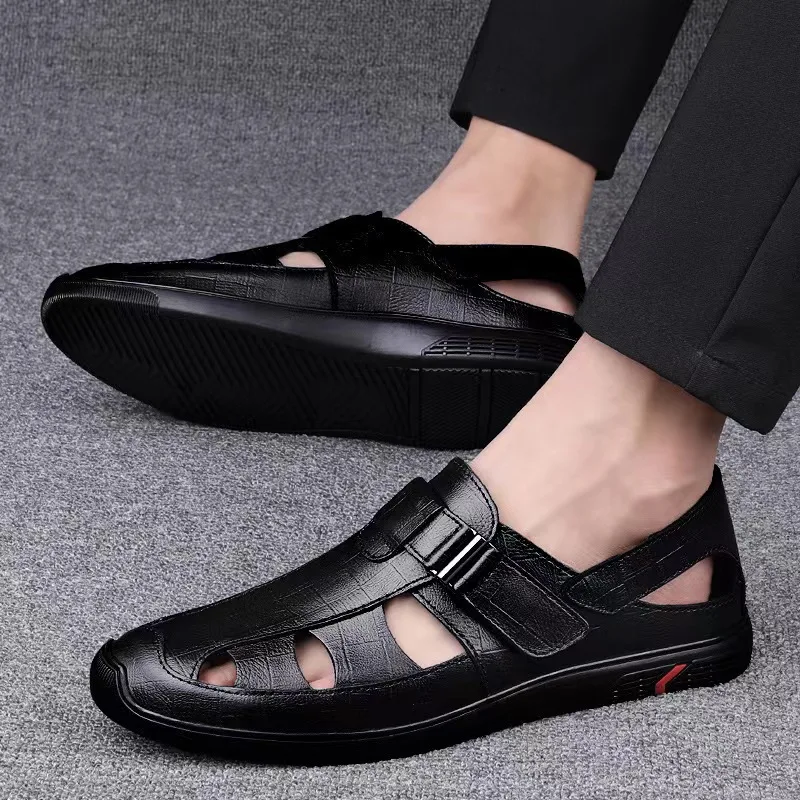Sandals for Men 2023 Summer New Soft Leather Men's Casual Hollow Leather Shoes Anti-Slip Hole Men's Shoes Soft Sole Leather
Sandals for Men 2023 Summer New Soft Leather Men's Casual Hollow Leather Shoes Anti-Slip Hole Men's Shoes Soft Sole Leather