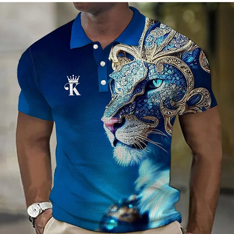Animal Men'S Polo Shirt 3d Lion Printing Casual Daily Lapel Tops Tees Fierce Beast T Shirt For Man Clothing Summer Short Sleeves
Animal Men'S Polo Shirt 3d Lion Printing Casual Daily Lapel Tops Tees Fierce Beast T Shirt For Man Clothing Summer Short Sleeves