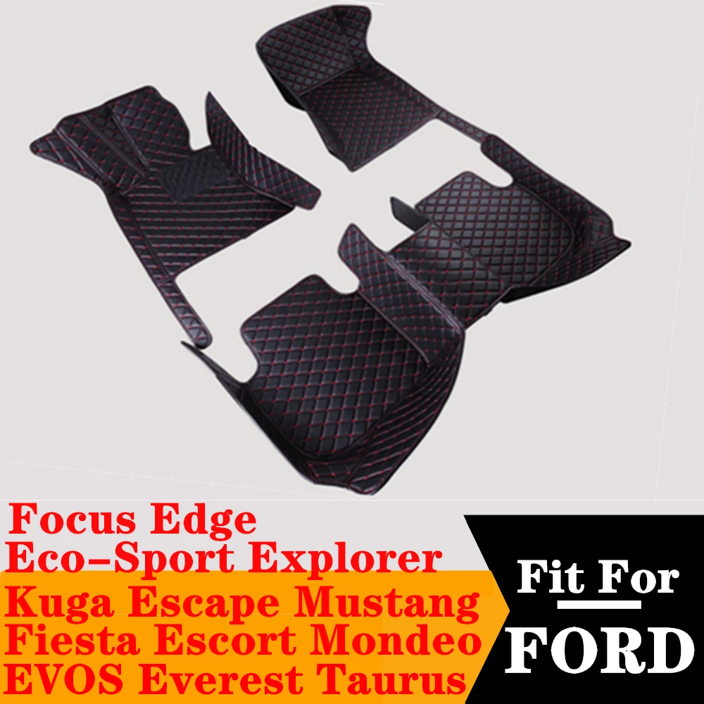 

Sinjayer водонепроницаемые автомобильные коврики, напольные коврики для FORD Fiesta Focus EDGE EcoSport KUGA Escape Taurus Mondeo Explorer Mustang
