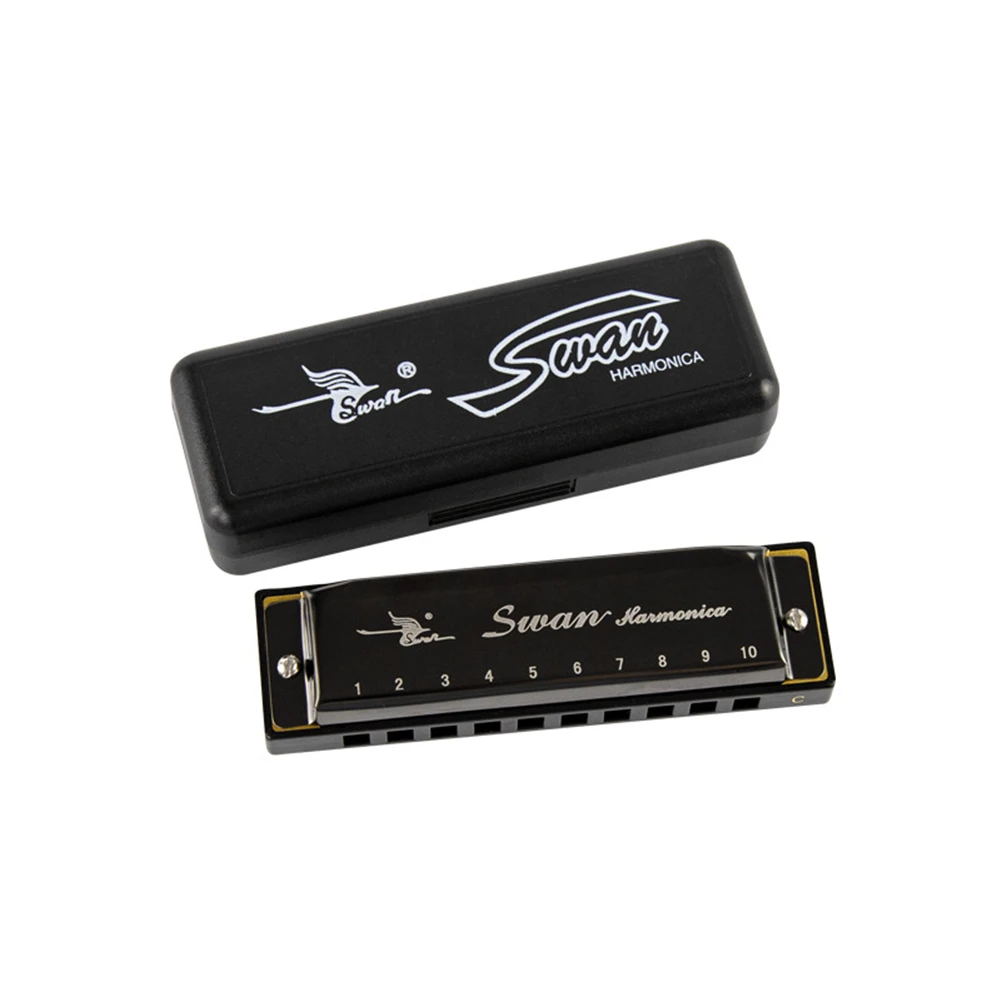10 Holes Swan Harmonica Key Of C BLUES Mouth Organ Stainless Steel Musical Instrument Beginner Training Educational Harmonica
10 Holes Swan Harmonica Key Of C BLUES Mouth Organ Stainless Steel Musical Instrument Beginner Training Educational Harmonica