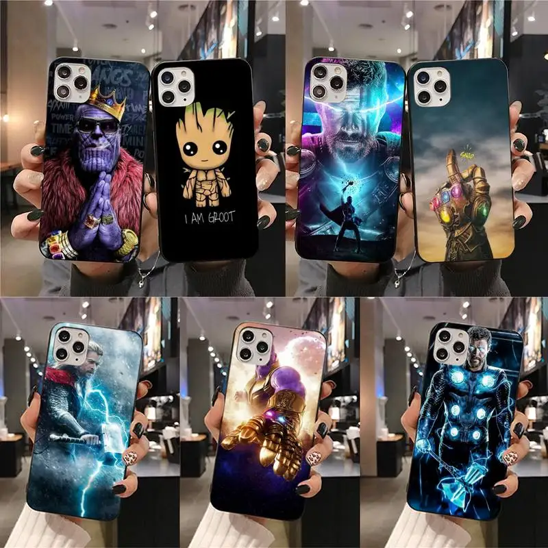 Marvel Hero Thanos Thor Groot Phone Case For iphone 13 12 11 Pro Mini XS Max 8 7 Plus X SE 2020 XR cover
Marvel Hero Thanos Thor Groot Phone Case For iphone 13 12 11 Pro Mini XS Max 8 7 Plus X SE 2020 XR cover