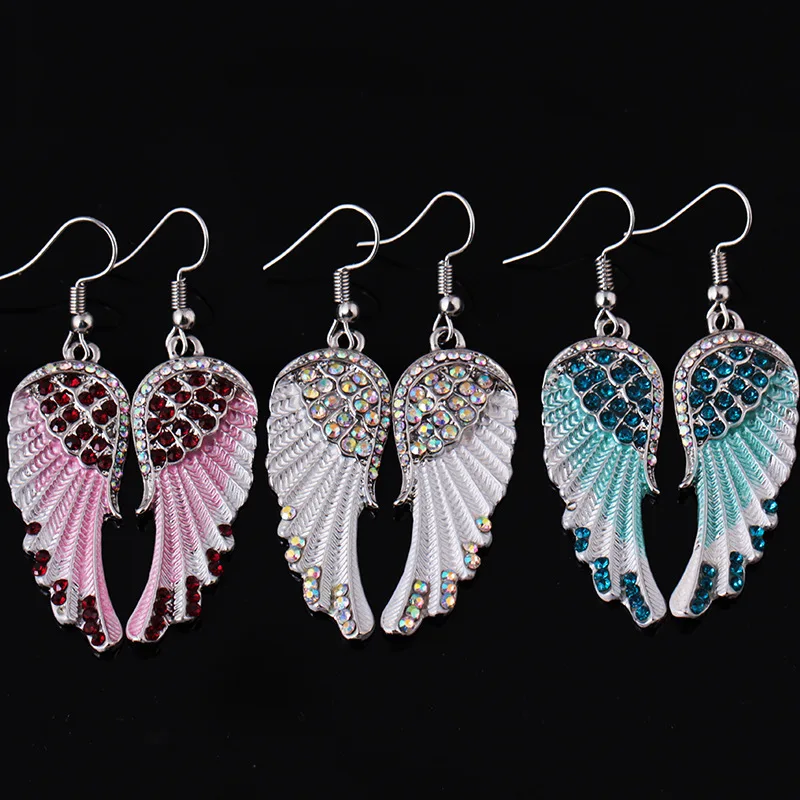 Fashion Angel Wing Pendant Earrings Suitable for Women Luxury Rhinestone Oil Drop Long Pendant Earrings Punk Style Jewelry Gift
Fashion Angel Wing Pendant Earrings Suitable for Women Luxury Rhinestone Oil Drop Long Pendant Earrings Punk Style Jewelry Gift