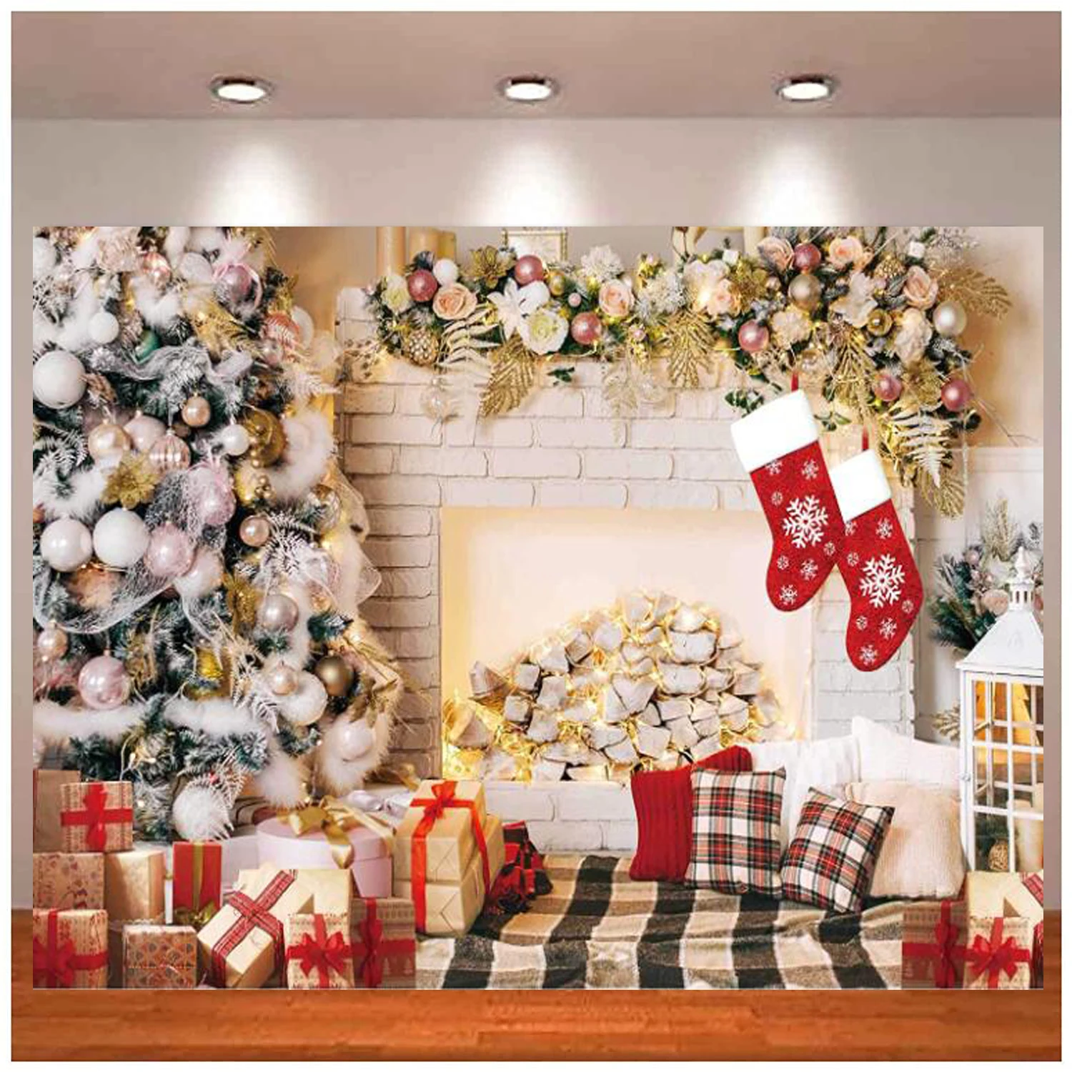 Christmas Fireplace Photography Backdrop For Interior Vintage Xmas Tree Sock Gift Party Photo Background Portrait Supplies Decor
Christmas Fireplace Photography Backdrop For Interior Vintage Xmas Tree Sock Gift Party Photo Background Portrait Supplies Decor