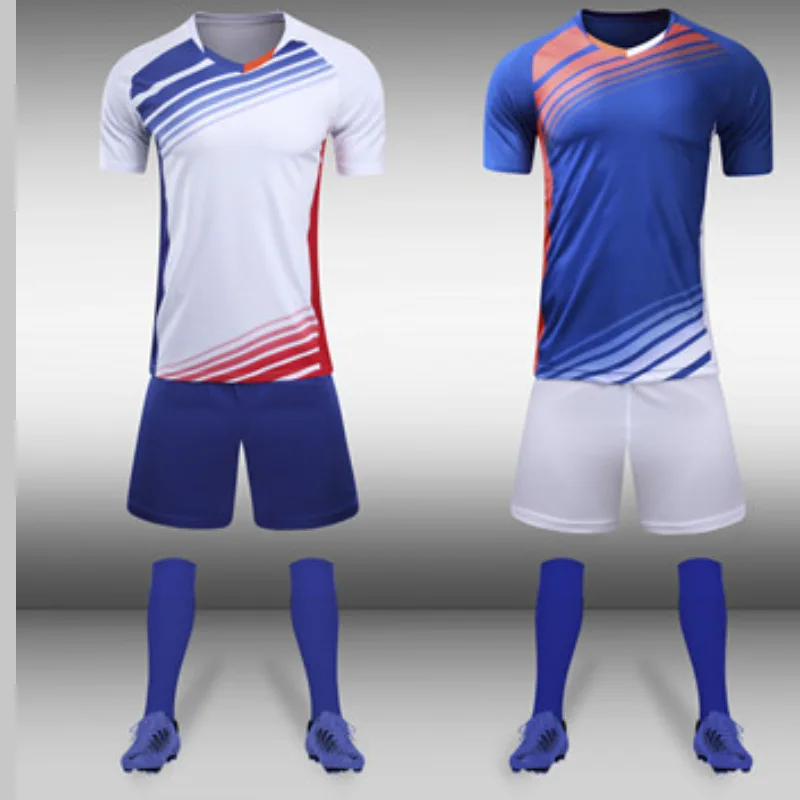 2022 New Football suit Men's adult sports training team uniform Football shirt Football short sleeve shorts Customized jersey
2022 New Football suit Men's adult sports training team uniform Football shirt Football short sleeve shorts Customized jersey
