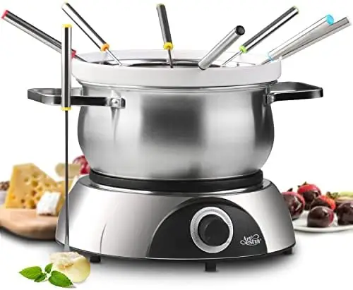 Fondue Pot Set for Melting Chocolate Cheese, Wood Pattern Base Fondue Pot Sets with Temperature Control for Chocolate Cheese Ca
Fondue Pot Set for Melting Chocolate Cheese, Wood Pattern Base Fondue Pot Sets with Temperature Control for Chocolate Cheese Ca