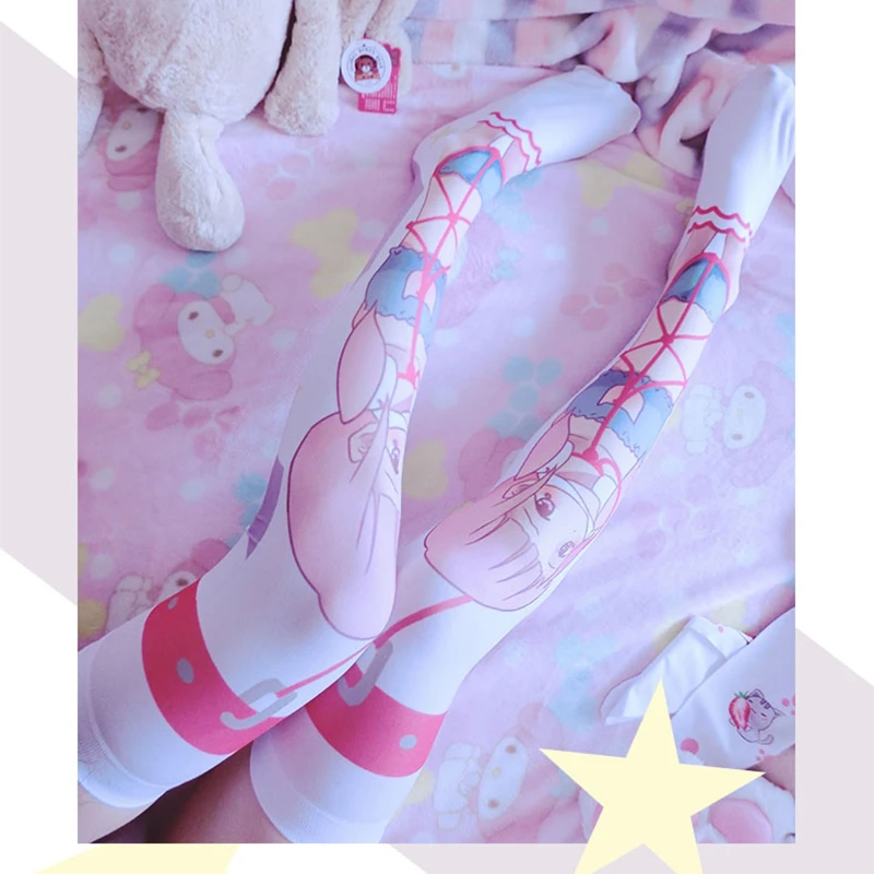 Japanese Cartoon Girl Stockings 3D Printing Summer Thin Velvet Calf Socks Harajuku Fashion Character Plays Sweet Cute Pink
Japanese Cartoon Girl Stockings 3D Printing Summer Thin Velvet Calf Socks Harajuku Fashion Character Plays Sweet Cute Pink
